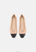 Anna Field kvinner skinn ballett pumps beige P266L2116 - Bilde 6