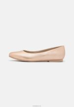 Anna Field kvinner skinn ballett pumps rosa gull farget P266L2110 - Bilde 2