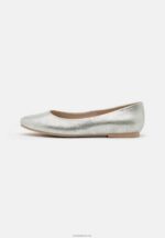 Anna Field kvinner skinn ballett pumps sølv P266L2143 - Bilde 2
