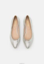 Anna Field kvinner skinn ballett pumps sølv P266L2143 - Bilde 6