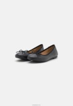 Anna Field kvinner skinn ballett pumps svart P266L2113 - Bilde 3
