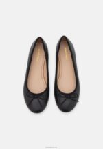 Anna Field kvinner skinn ballett pumps svart P266L2113 - Bilde 6