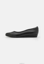 Anna Field kvinner skinn ballett pumps svart P266L2119 - Bilde 2