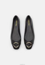 Anna Field kvinner skinn ballett pumps svart P266L2145 - Bilde 6