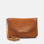 Anna Field kvinner skinn clutch cognac P266L2410