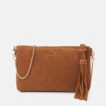 Anna Field kvinner skinn clutch cognac P266L2438