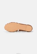 Anna Field kvinner skinn peeptoe ballett pumps cognac P266L2125 - Bilde 5