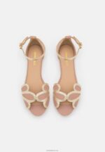 Anna Field kvinner skinn peeptoe ballett pumps lys rosa P266L2109 - Bilde 6