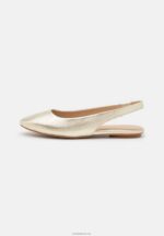 Anna Field kvinner skinn slingback ballet pumps gull P266L2182 - Bilde 2