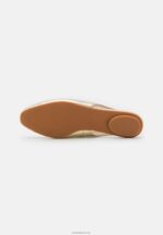 Anna Field kvinner skinn slingback ballet pumps gull P266L2182 - Bilde 5