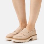 Anna Field kvinner skinn slip-ons beige P266L1807