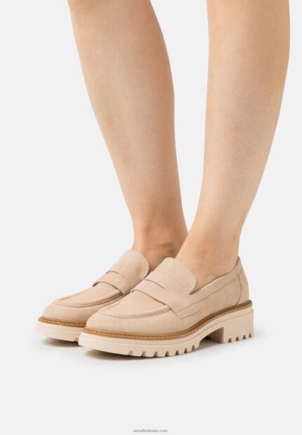 Anna Field kvinner skinn slip-ons beige P266L1807