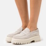 Anna Field kvinner skinn slip-ons beige P266L1808