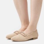 Anna Field kvinner skinn slip-ons beige P266L1810