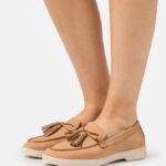 Anna Field kvinner skinn slip-ons beige P266L1814