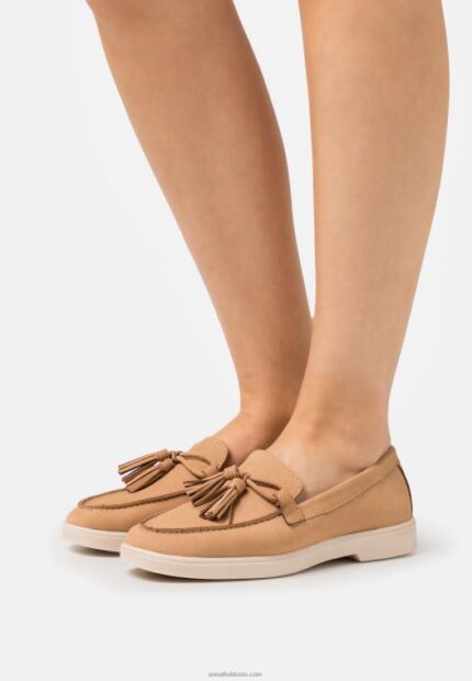 Anna Field kvinner skinn slip-ons beige P266L1814