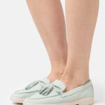 Anna Field kvinner skinn slip-ons mint P266L1818