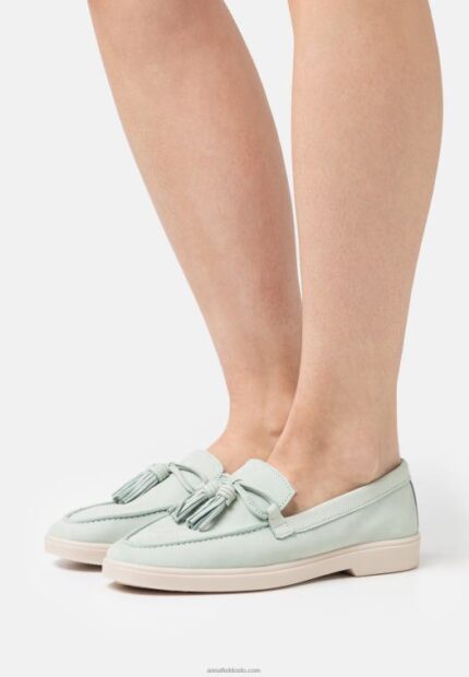 Anna Field kvinner skinn slip-ons mint P266L1818
