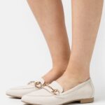 Anna Field kvinner skinn slip-ons off white P266L1823