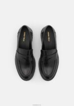 Anna Field kvinner skinn slip-ons svart P266L1817 - Bilde 6