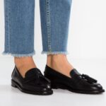 Anna Field kvinner skinn slip-ons svart P266L1829