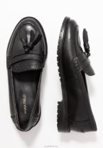 Anna Field kvinner skinn slip-ons svart P266L1829 - Bilde 4
