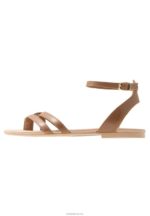 Anna Field kvinner skinn t-bar sandaler cognac P266L1513 - Bilde 2