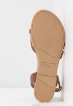 Anna Field kvinner skinn t-bar sandaler cognac P266L1513 - Bilde 7