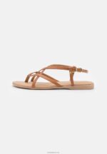 Anna Field kvinner skinn t-bar sandaler cognac P266L1536 - Bilde 2