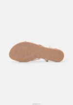 Anna Field kvinner skinn t-bar sandaler gull P266L1522 - Bilde 5