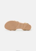 Anna Field kvinner skinn t-bar sandaler gull P266L1529 - Bilde 5