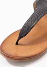 Anna Field kvinner skinn t-bar sandaler svart P266L1521 - Bilde 3