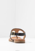 Anna Field kvinner skinn t-bar sandaler svart P266L1521 - Bilde 6