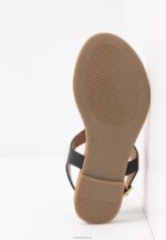 Anna Field kvinner skinn t-bar sandaler svart P266L1521 - Bilde 7