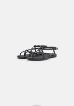 Anna Field kvinner skinn t-bar sandaler svart P266L1532 - Bilde 3