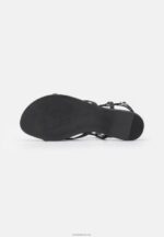 Anna Field kvinner skinn t-bar sandaler svart P266L1532 - Bilde 5