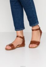 Anna Field kvinner skinnsandaler cognac P266L1278