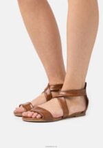 Anna Field kvinner skinnsandaler cognac P266L1316