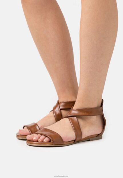 Anna Field kvinner skinnsandaler cognac P266L1316