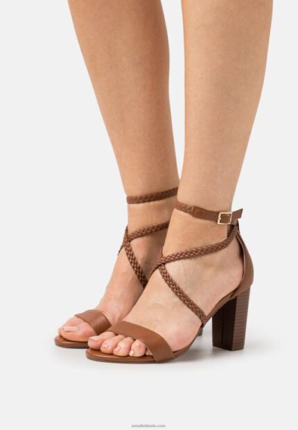 Anna Field kvinner skinnsandaler cognac P266L1425