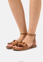 Anna Field kvinner skinnsandaler cognac P266L1440 - Bilde 5