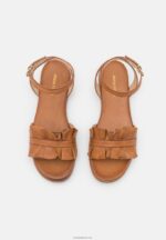 Anna Field kvinner skinnsandaler cognac P266L1440 - Bilde 6
