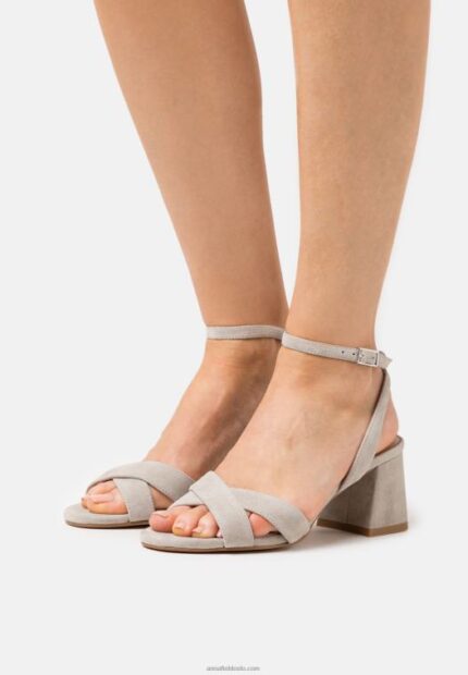 Anna Field kvinner skinnsandaler grå P266L1393