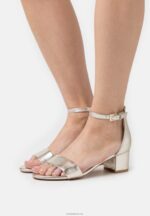 Anna Field kvinner skinnsandaler gull P266L1301