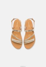 Anna Field kvinner skinnsandaler gull P266L1337 - Bilde 6