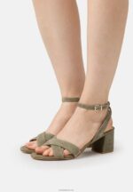 Anna Field kvinner skinnsandaler khaki P266L1330