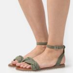 Anna Field kvinner skinnsandaler khaki P266L1387
