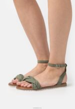 Anna Field kvinner skinnsandaler khaki P266L1387