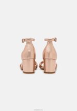 Anna Field kvinner skinnsandaler rosa gullfargede P266L1310 - Bilde 4