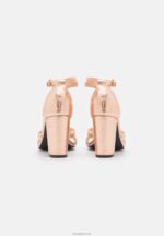 Anna Field kvinner skinnsandaler rosa gullfarget P266L1392 - Bilde 3